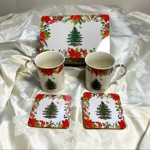 Spode Christmas Tree 5 Piece Tin Set
